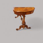 Victorian inlaid walnut card table - Image 12