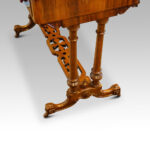 Victorian inlaid walnut card table - Image 8