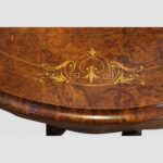 Victorian inlaid walnut card table - Image 6