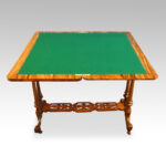 Victorian inlaid walnut card table - Image 2