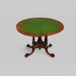 Victorian inlaid walnut card table - Image 9
