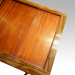 Victorian inlaid walnut card table - Image 6