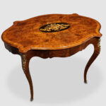Victorian inlaid walnut centre table