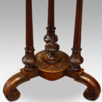 Victorian inlaid walnut circular workbox - Image 9
