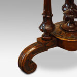 Victorian inlaid walnut circular workbox - Image 8