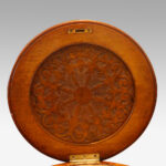 Victorian inlaid walnut circular workbox - Image 6
