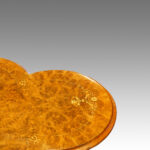 Victorian inlaid walnut clover top wine table - Image 4