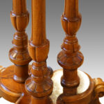 Victorian inlaid walnut clover top wine table - Image 6
