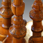 Victorian inlaid walnut clover top wine table - Image 7