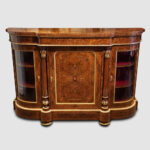 Victorian inlaid walnut credenza