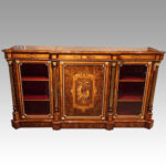 Victorian inlaid walnut credenza
