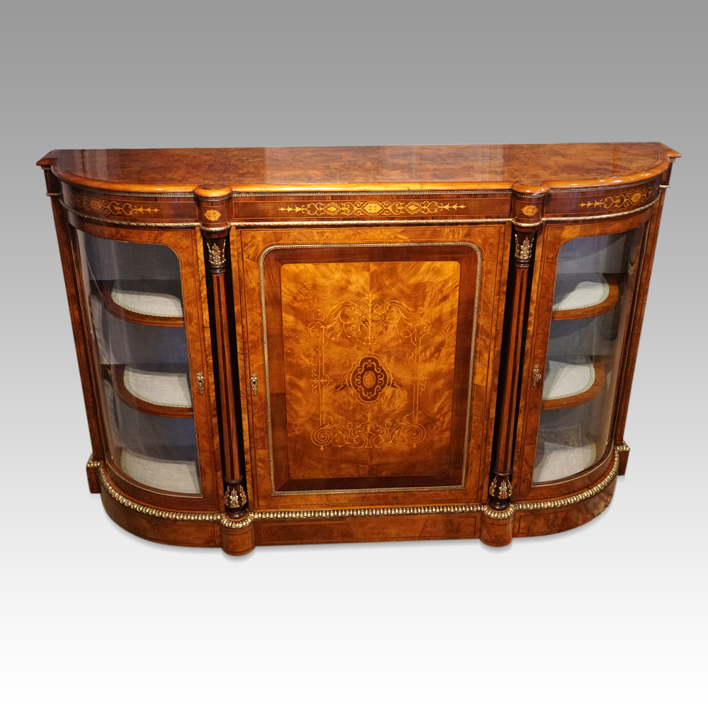 Victorian-inlaid-walnut-credenza-4.jpg Victorian inlaid walnut credenza - Image 1