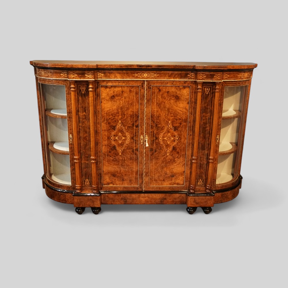 Victorian-inlaid-walnut-credenza-6.jpg Victorian inlaid walnut credenza - Image 1