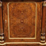 Victorian inlaid walnut credenza - Image 2