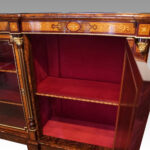 Victorian inlaid walnut credenza - Image 6
