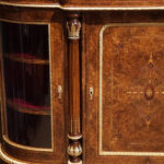 Victorian inlaid walnut credenza - Image 5