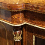 Victorian inlaid walnut credenza - Image 4