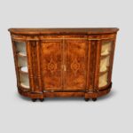 Victorian inlaid walnut credenza - Image 9