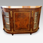 Victorian inlaid walnut credenza