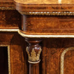 Victorian inlaid walnut credenza - Image 11