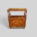 Victorian inlaid walnut music cabinet