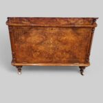 Victorian inlaid walnut music cabinet - Image 10