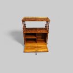 Victorian inlaid walnut music cabinet - Image 8