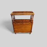 Victorian inlaid walnut music cabinet - Image 4