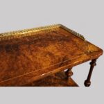 Victorian inlaid walnut music cabinet - Image 3