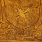 Victorian inlaid walnut flat front credenza - Image 5