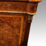 Victorian inlaid walnut flat front credenza - Image 13