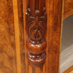 Victorian inlaid walnut flat front credenza - Image 12