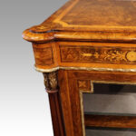 Victorian inlaid walnut flat front credenza - Image 10