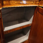 Victorian inlaid walnut flat front credenza - Image 9