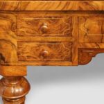 Victorian inlaid walnut games table - Image 5