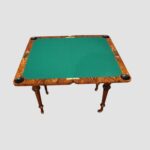 Victorian inlaid walnut games table - Image 8