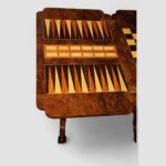 Victorian Inlaid Burr Walnut Combined Games and Work Table with Chess and Backgammon Boards - Image 13