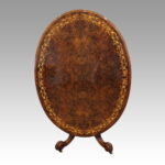 Victorian inlaid walnut loo table