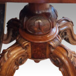 Victorian inlaid walnut loo table - Image 6