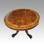 Victorian inlaid walnut loo table - Image 5