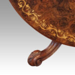 Victorian inlaid walnut loo table - Image 4