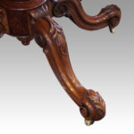 Victorian inlaid walnut loo table - Image 3