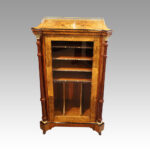Victorian inlaid walnut music cabinet