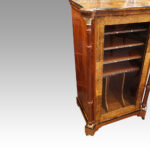 Victorian inlaid walnut music cabinet - Image 6