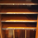 Victorian inlaid walnut music cabinet - Image 4