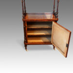 Victorian inlaid walnut music cabinet whatnot - Image 2