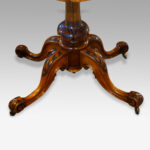Victorian inlaid walnut oval centre table - Image 11