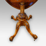 Victorian inlaid walnut oval centre table - Image 9