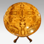 Victorian inlaid walnut oval centre table - Image 3