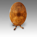 Victorian inlaid walnut oval dining table - Image 2